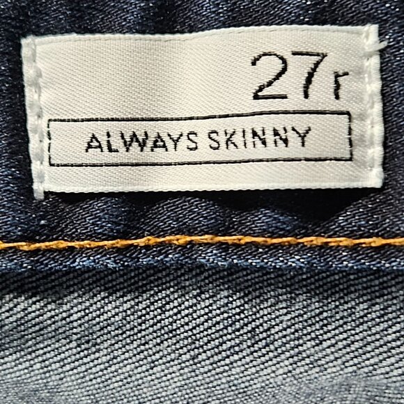 Gap 1969 Always Skinny Jeans Womens Size 27 Low Rise Dark Wash Denim Pants - Picture 5 of 5